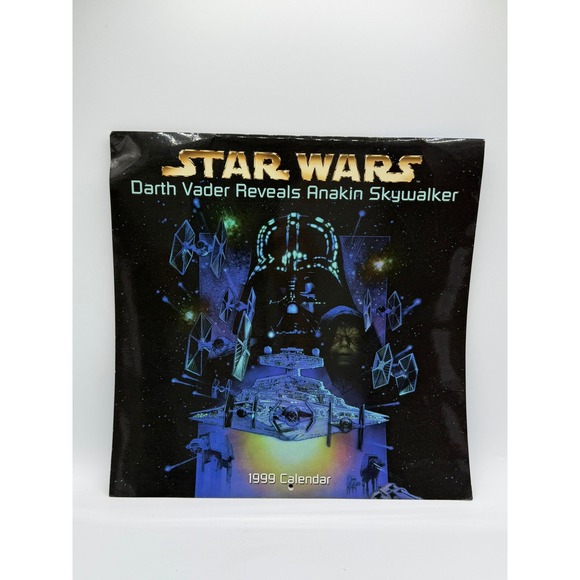 Cedco Other - Vintage 1999 Star Wars Darth Vader Reveals Anakin Skywalker Wall Calendar Cedco
